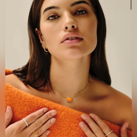 NWT Kendra Scott Pumpkin Short Pendant Necklace - Picture 5 of 10